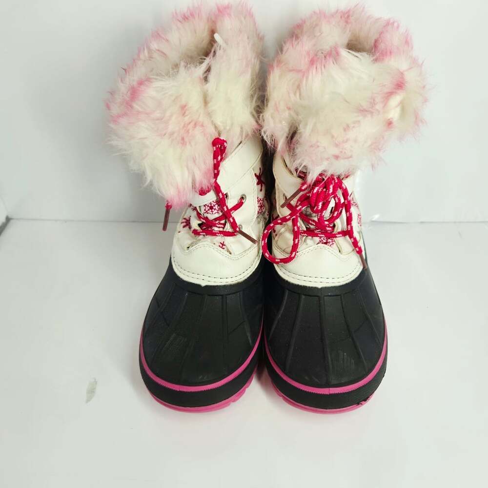 Dream Pairs Kriver-3 Winter Snow Boots Size 2 White Pink